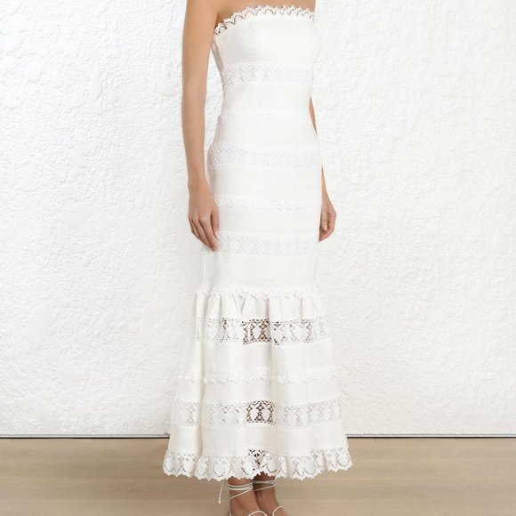 zimmermann white linen dress